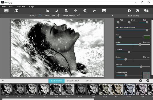 JixiPix Dramatic Black & White screenshot