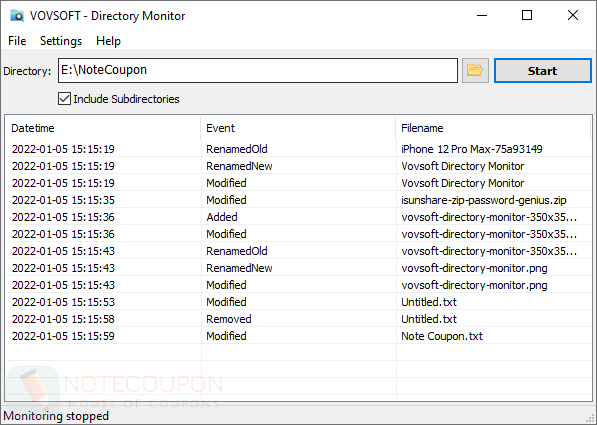 Vovsoft Directory Monitor License Key Free
