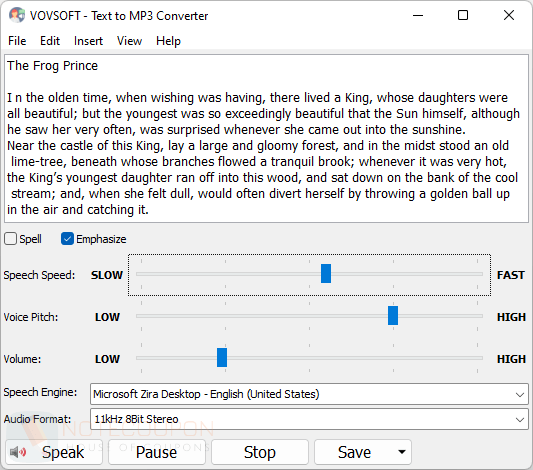 Vovsoft Text to MP3 Converter Giveaway license Key