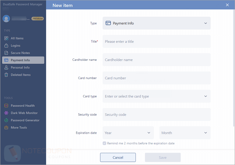 DualSafe Password Manager Screenshot