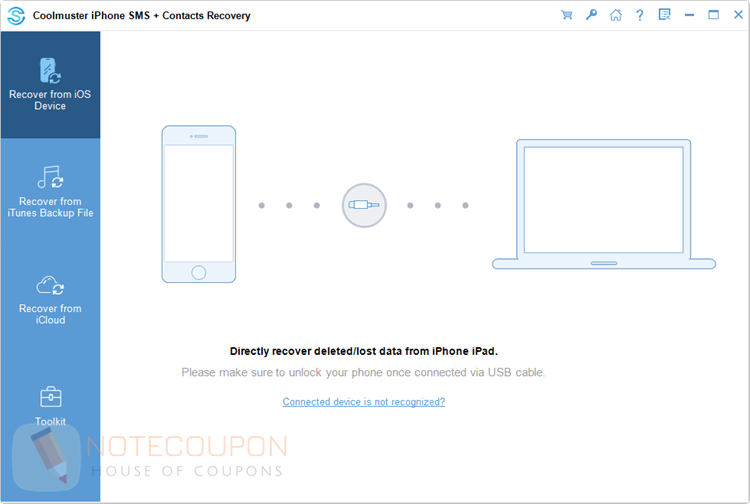coolmuster iphone sms contacts recovery screenshot