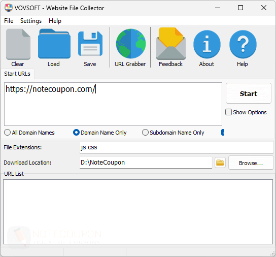 Vovsoft Website File Collector 