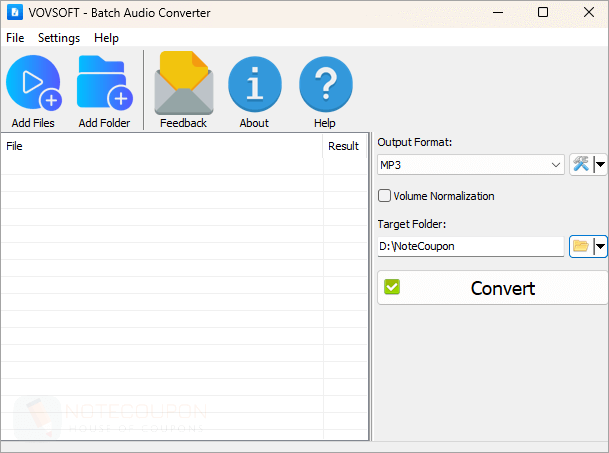 Vovsoft Batch Audio Converter 