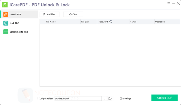 iCarePDF Unlocker & Lock 