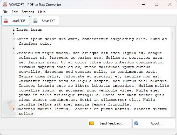 Vovsoft PDF to Text Converter