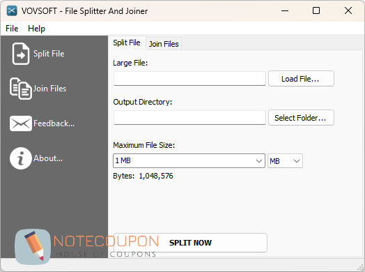 vovsoft file splitter and joiner free license Vovsoft File Splitter And Joiner
