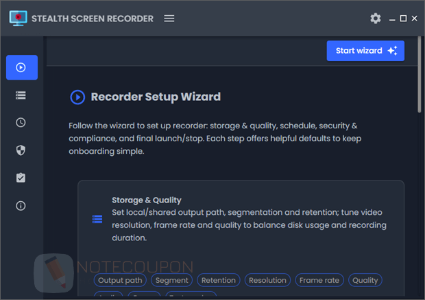 stealth screen recorder main screenshot Stealth Screen Recorder