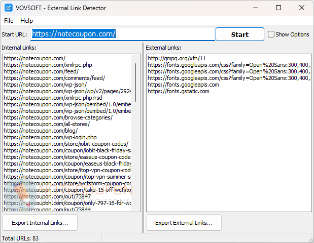 Vovsoft External Link Detector 