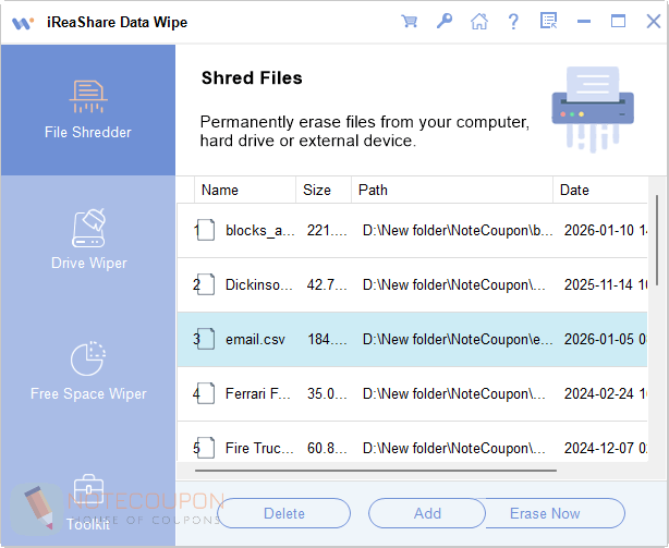 ireashare data wipe free license code giveaway iReaShare Data Wipe